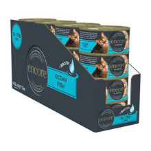 Encore 100% Natural Cat Food, Ocean Fish In Broth Tin 70 g (Pack of 16)