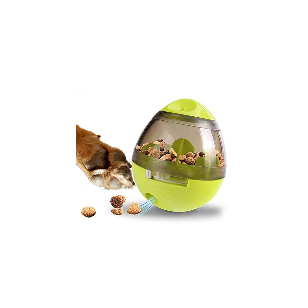 Zellar Treat Dispensing Dog Toy - Dog Treat Ball/Food Dispenser/Interactive Toys/Slow Eating IQ Treat Ball for Small Medium Dogs and Cats (Green)