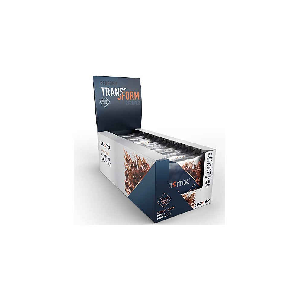 SCI-MX Nutrition High Protein Brownie Box, Chocolate, Pack of 12 x 65 g