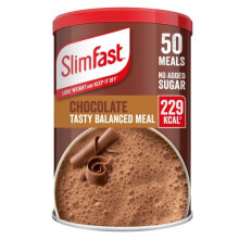 SlimFast Balanced Meal Shake - Chocolate, 50 Servings, No Added Sugar, High in Fibre, Protein & 23 Vitamins & Minerals, Meal Replacement