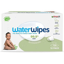 WaterWipes Plastic Free Textured Toddler & Baby Wipes, 720 Count (12 Packs), 99.9% Water-Based, Unscented for Sensitive Skin