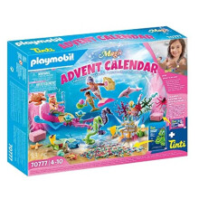 PLAYMOBIL Advent Calendar 70777 Bathtime Fun Magical Mermaids, For ages 4+