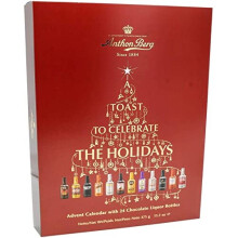 Anthon Berg - Chocolate Liqueurs - Advent Calendar with Famous Liqueur Brands - 24 bottles 375g - With a Delicious Liquid Filling