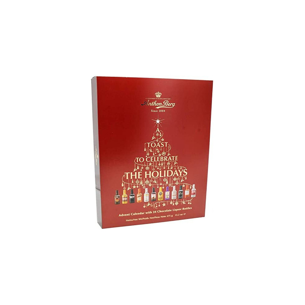 Anthon Berg - Chocolate Liqueurs - Advent Calendar With Famous Liqueur Brands - 24 Bottles 375G - With A Delicious Liquid Filling