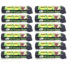 600 x Tidyz Extra Large Double Thick Doggy Poo Bags Degradable Strong (Black)