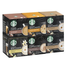 STARBUCKS White Cup Variety Pack by Nescafe Dolce Gusto Coffee Pods, 6 x 12 (72 Pods/36 Servings (Pack of 1)