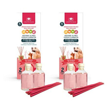 CRISTALINAS Pet Odour Eliminating Reed Diffuser, Air Freshener, 2 x 30ml Refill Pack, Red Berries, Pack of 2