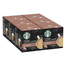 STARBUCKS Caffe Latte by Nescafe Dolce Gusto Coffee Pods (Pack of 6, Total 72 Capsules, 36 Servings)