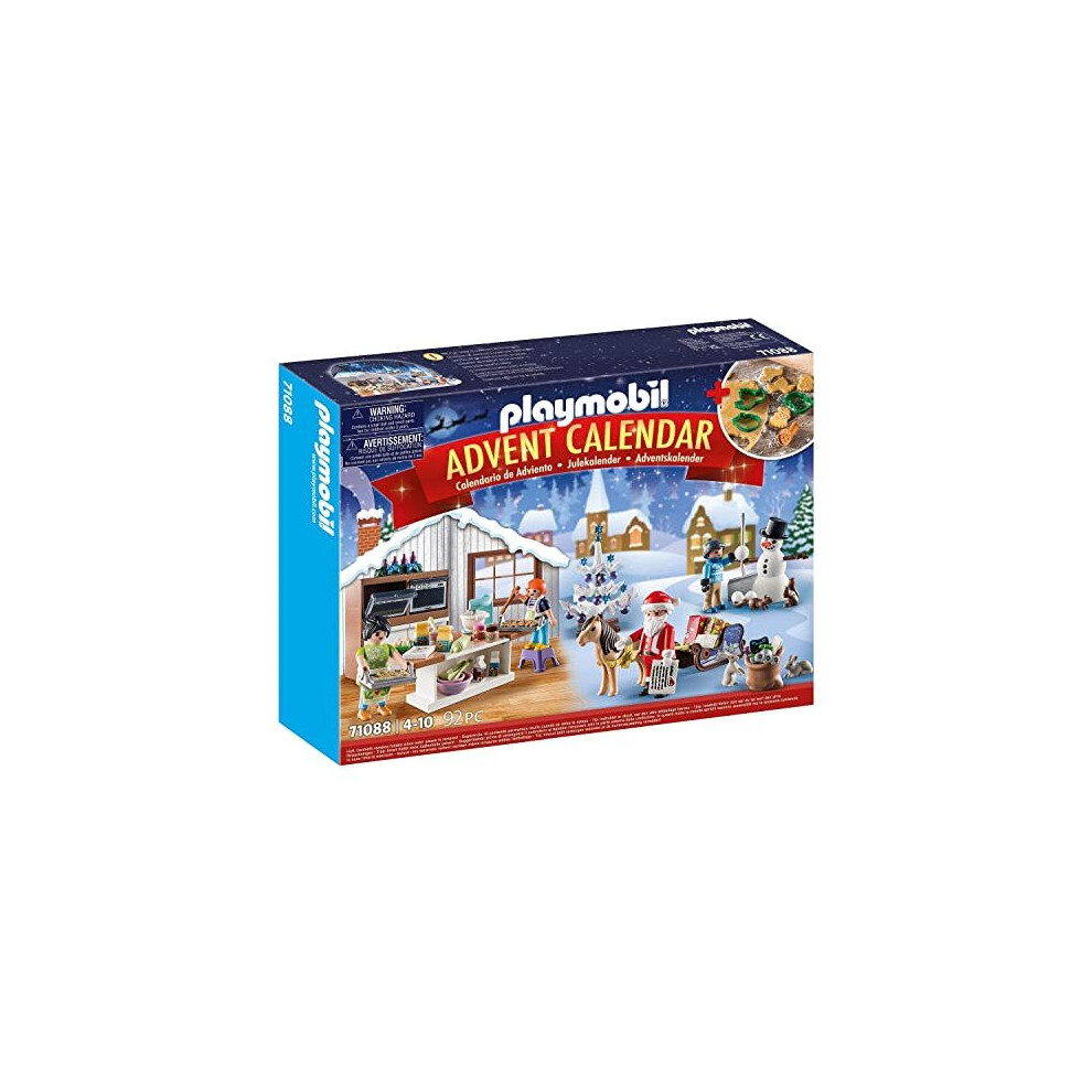 Playmobil Christmas 71088 Advent Calendar: Christmas Baking, Includes Toy Bakery and Cookie Cutters, Christmas Toys for Children Ages 4+
