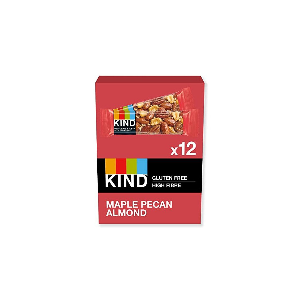 KIND Bars, Gluten Free Snack Bars, Maple Pecan Almond, 12 Bars