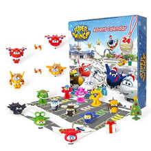 Super Wings Advent Calendar 2022 Christmas Toys for 3 4 5 6 7 Years Old Boys Girls, 24 Pcs Collectable Figures Christmas Gifts for Boys Girls Kids