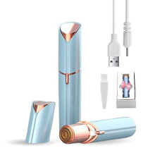 Facial Epilator for Women, Electric Facial Hair Remover Rechargeable Mini Ladies Shaver for Peach Fuzz/Face/Upper Lips/Chin/Bikini Body Trimmer