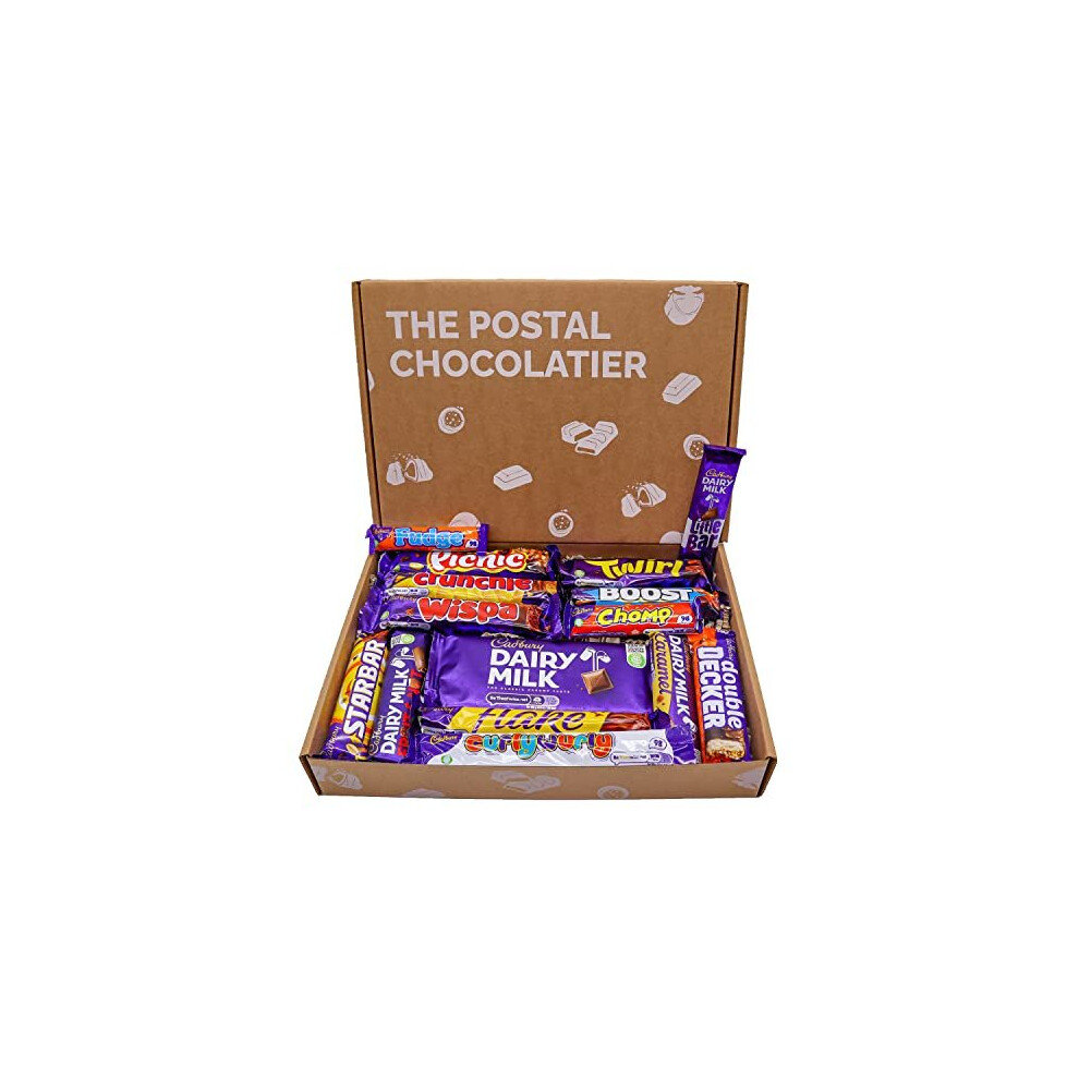 Chocolate Cadbury Hamper Box, with Dairy Milk, Twirl, Wispa, Chomp, Boost, Picnic, Large Variety Premium Selection Box For Kinds, Birthday,