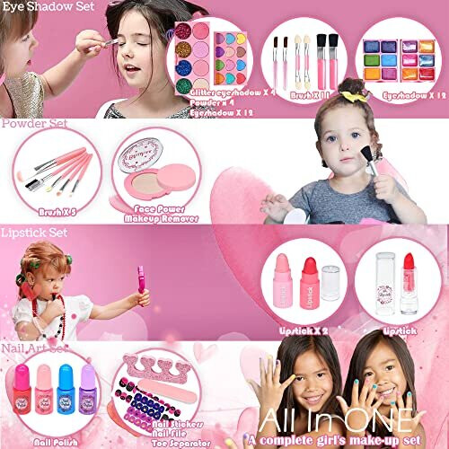 Kids Makeup Sets For Girls - Children Makeup Sets For Girls Washable Make  Up Set, Childrens Princess Play Games Toys Presents, Little Girl Birthday  on OnBuy