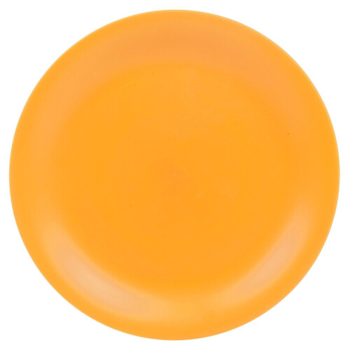 URBN-CHEF (Orange) 6 Pcs Unbreakable Reusable Coloured Plastic Dinner Plates Kids Party Tableware