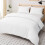 (White, Double: 200 x 200 cm.) Plain Duvet Quilt Cover Bedding Set Microfiber Plain Pillowcases Pair 1