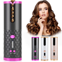 (Gray) Hair Curler Automatic Rotating Cordless Curl Tong