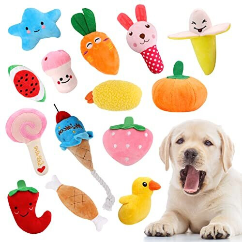 14 Pack Puppy Toys,Dog Squeaky Toys,Small Dog Interactive Teething