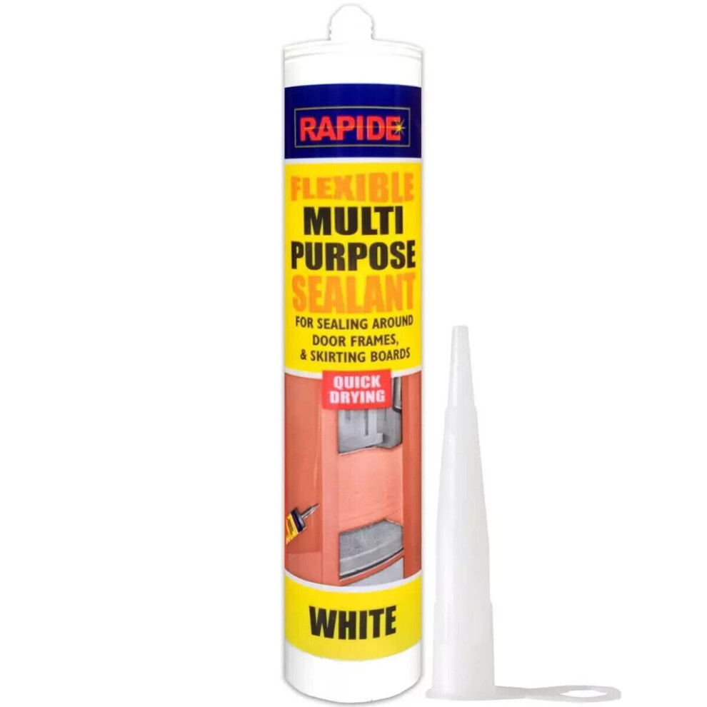 Rapide Flexible Multi-Purpose All Purpose Sealant Waterproof White - 260ml