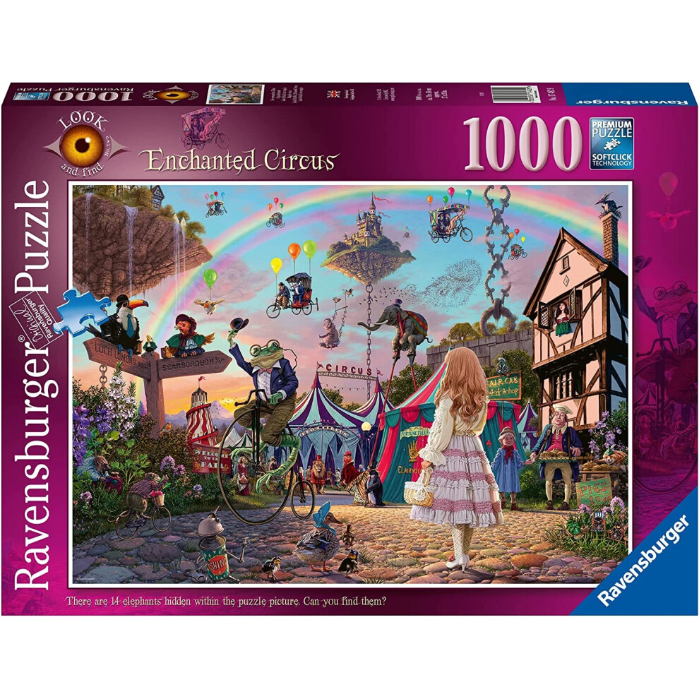 Ravensburger Jigsaw Puzzle - Look & Find - Enchanted Circus - 1000 Pieces