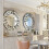 80cm Round Sunburst Wall Mounted Silver Glass Decorative Mirror 2