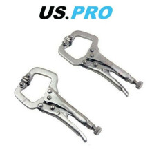US PRO Tools 2 Piece Mini Locking C Clamp Set - C-Clamps 1832