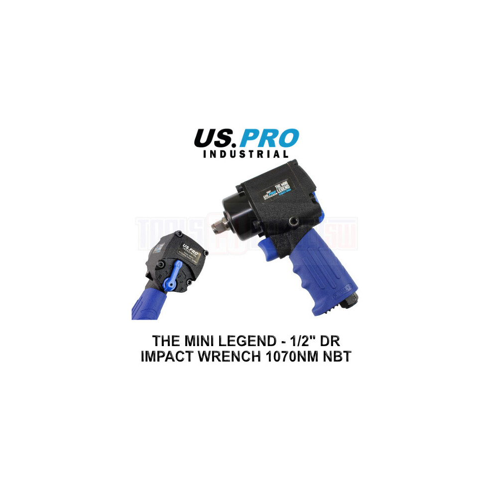 Us Pro Industrial 1/2Â Drive Mini Air Impact Gun 680 Nm Or 1070 Nm Nbt 8607 5060848150546