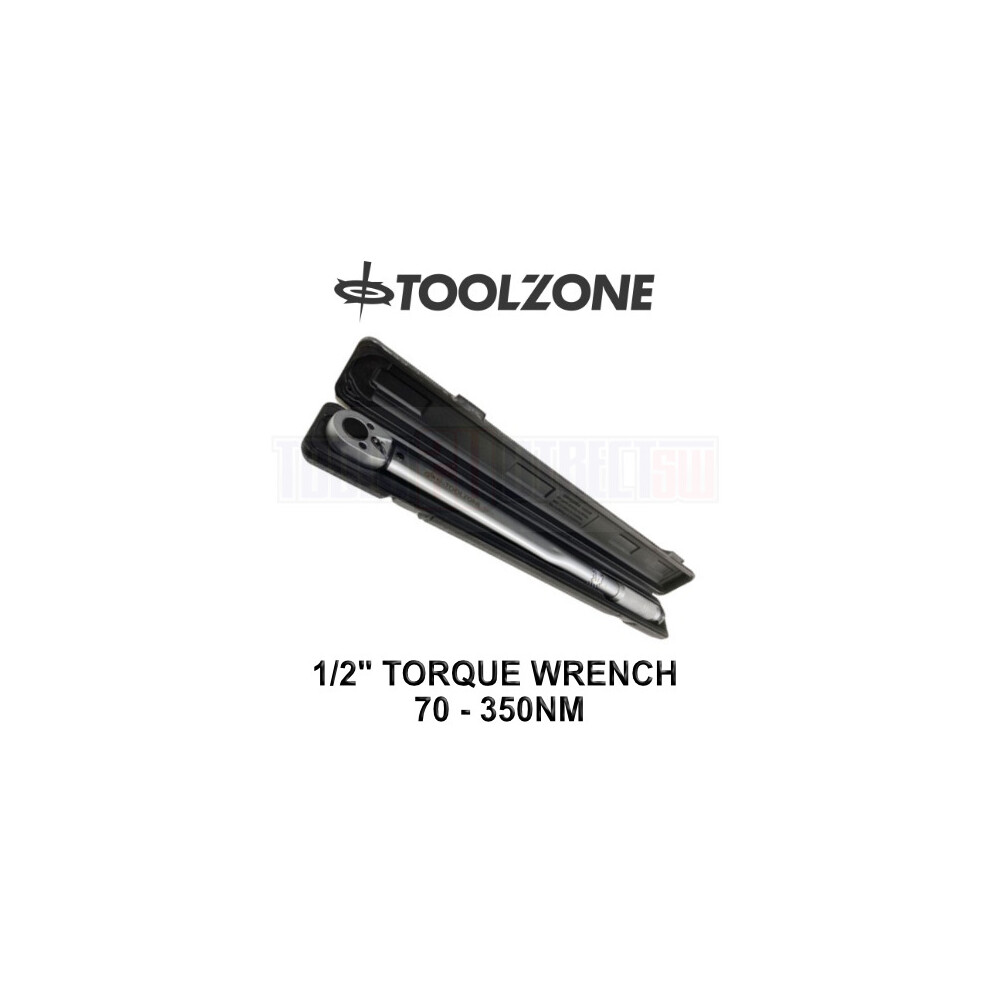 Toolzone Elite High Range Adjustable 1/2" Dr Torque Wrench 70 - 350Nm Ss031 5055143914917