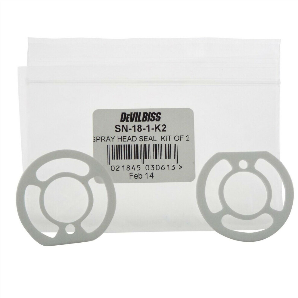 DeVilbiss SN-18-1-K2 GTI/PRI/Lite Pro Guns Spray Paint 2 x Head Seals