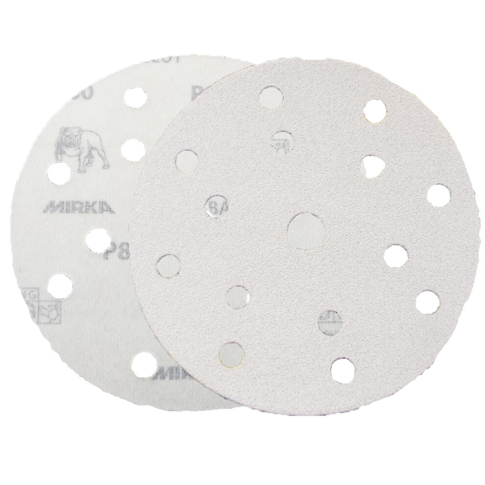 Mirka White Basecut Velc 150Mm Sanding Discs - 25 Sheets 6" Abrasive P600 Grit 5060859870792