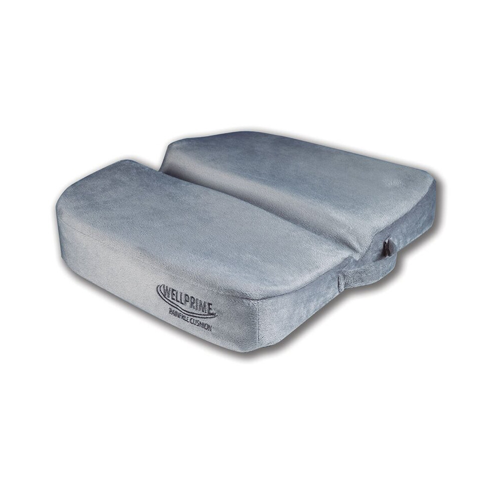 Portable Seat Cushion Memory Foam WELLPRIME PainFree Cushion, Sciatica Hemorrhoid Tailbone Back Pain Relief, U-channel Technology, Back Pain Relief