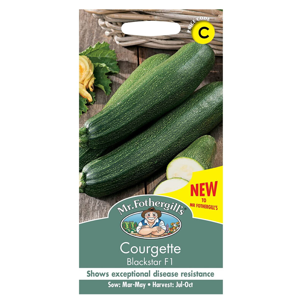 Mr Fothergill's Courgette Seeds Grow Your Garden Vegetables Blackstar Dark