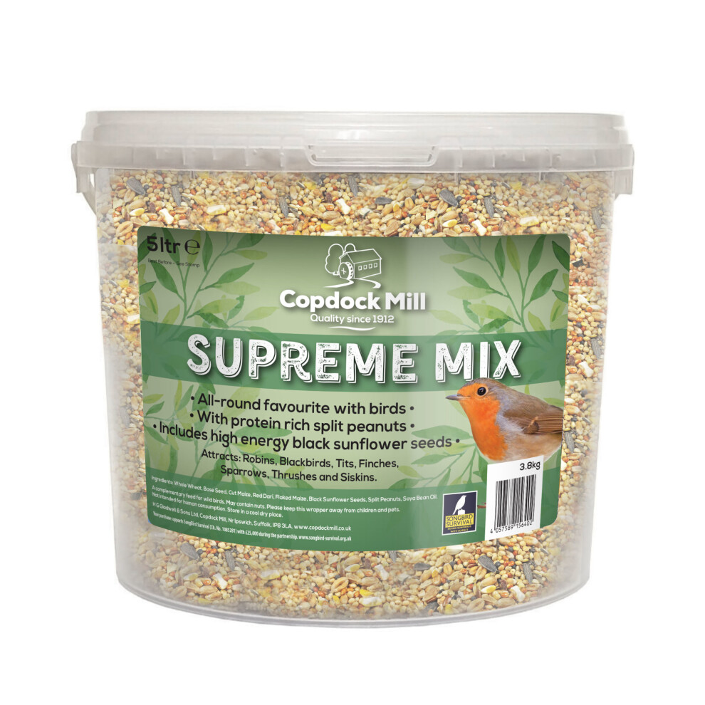 Copdock Mill Wild Bird Mix Supreme Tub 5Ltr