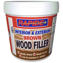 Rapide Tub Ready To Use Brown Wood Filler Cracks Remover Interior Exterior 600g