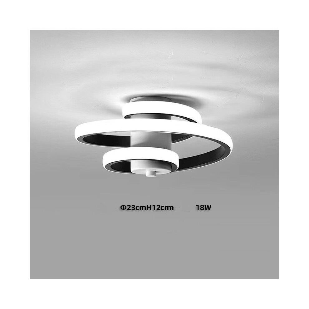 (Black) Modern Led Ceiling Light Black Nordic Style Chandelier Creative Design Ceiling Lamp for Bedroom, Kitchen, Corridor, Restaurant, Balcony,WARM W-image-OPC-PBBP27B-NEW