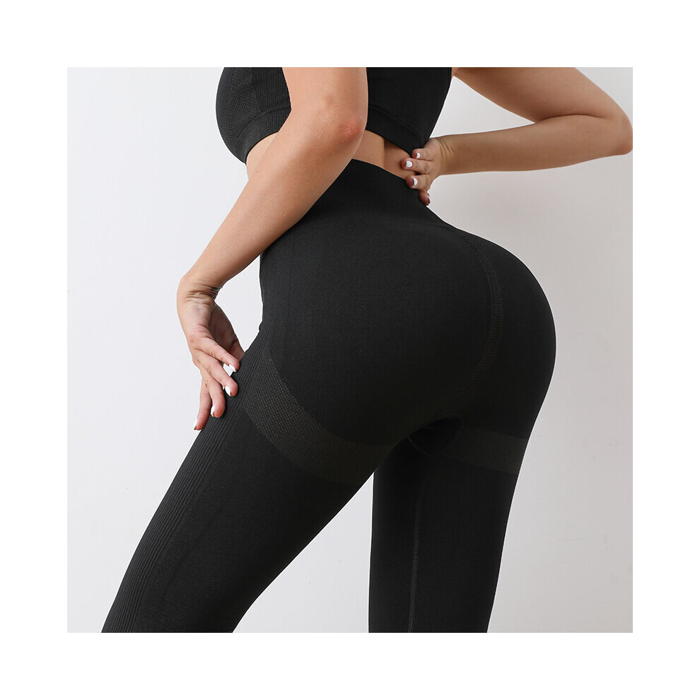 (4, S) Fitness Elastic Leggings Women Bubble Butt Push Up Legging High Waist Leggings Seamless