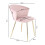 Dunelm Accent Dining Chair Velvet Fabric - Pink 2