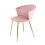 Dunelm Accent Dining Chair Velvet Fabric - Pink 3