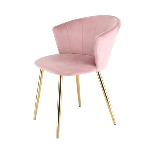 Dunelm Accent Dining Chair Velvet Fabric - Pink 2