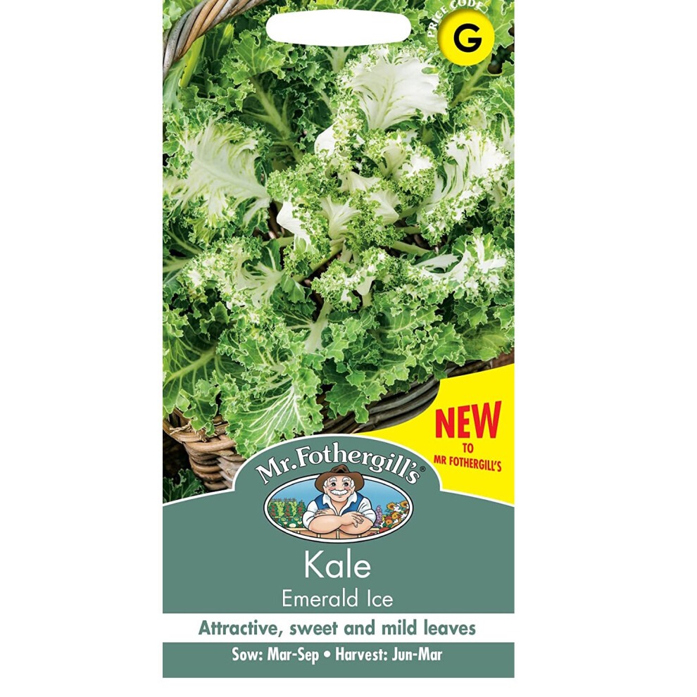 Mr Fothergill's Kale Seeds Grow Your Own Garden Vegetables Emerald Ice