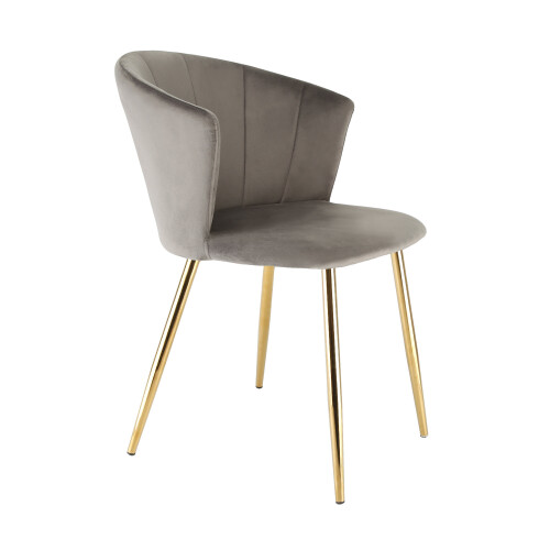 Dunelm Accent Dining Chair Velvet Fabric - Grey