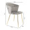 Dunelm Accent Dining Chair Velvet Fabric - Grey 2