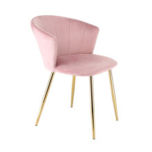 Dunelm Accent Dining Chair Velvet Fabric - Pink