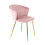 Dunelm Accent Dining Chair Velvet Fabric - Pink 1