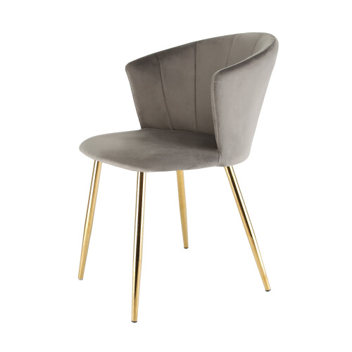 Dunelm Accent Dining Chair Velvet Fabric - Grey 2