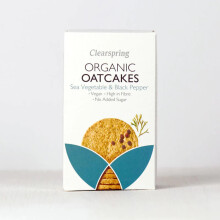 Clearspring Sea Vegetables & Pepper Oatcakes Organic 200g - Case of 15