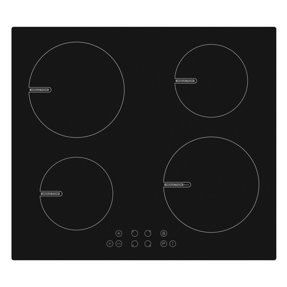 60cm Induction Hob, 4 Zone With Boost & Child Lock - White Knight DAWKHBII60-P