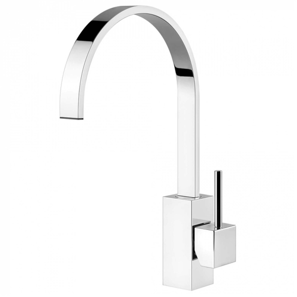 Chrome Kitchen Mixer Tap, Single Lever U-Spout Design  - PARRINA CH