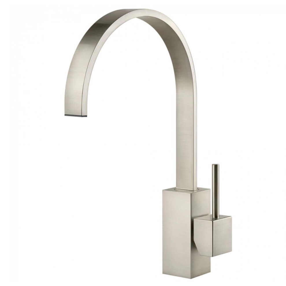 SIA KT6CH Chrome Swan Neck Single Lever Contemporary Monobloc Kitchen Mixer Tap