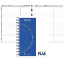Hammond & Stephens 1481863 8.5 x 11 in. Objective Lesson Plan Book-PolyIce Cover, White & Black - 6 Subjects, 42 Week